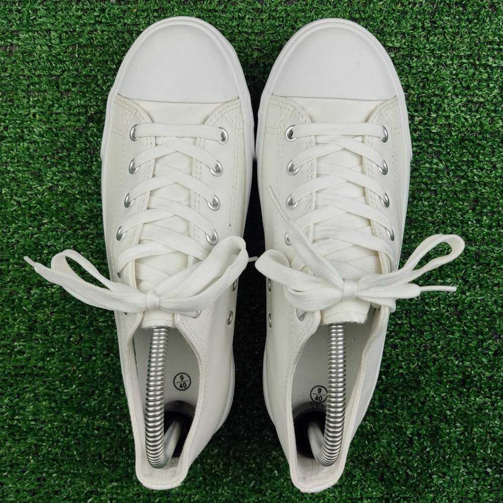 Unbranded Sneakers Womens 9 White ZY-K21036 Low Top Faux Leather Lace Up Casual - Picture 7 of 8